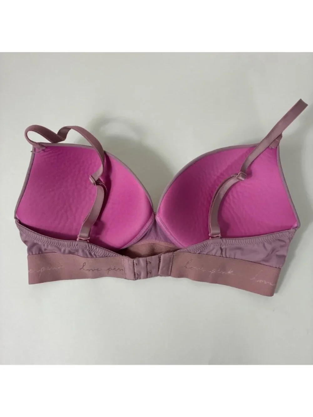 Victoria’s Secret PINK Wear Everywhere Wireless Push-Up Bra 36C Mauve Pink